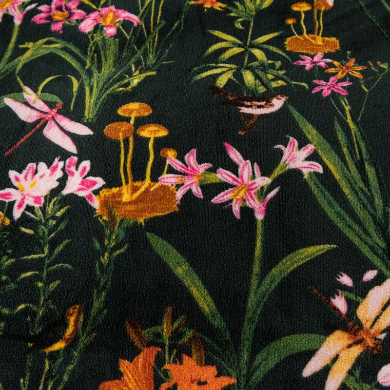 Lenjerie cocolino MYSTIC GARDEN verde inchis Dimensiune lenjerie de pat: 2 buc 70 x 90 cm | 200 x 220 cm