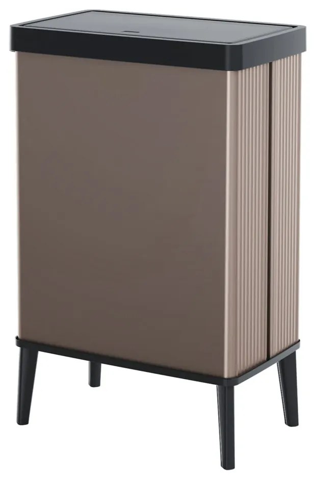 Coș de gunoi roz cu senzori de atingere din plastic reciclat 54 l Verto High – Curver