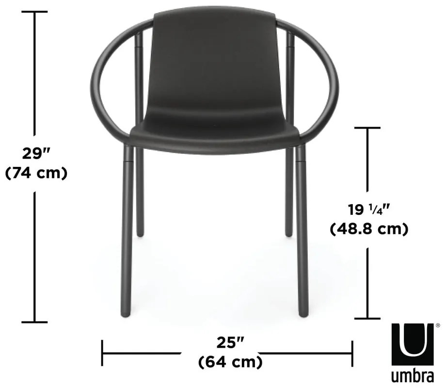 Scaun de dining negru Ringo – Umbra