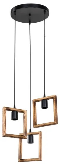 Lustră pe cablu Zuma Line ASZ.1678 ATRIA 3xE27/20W/230V pin/negru