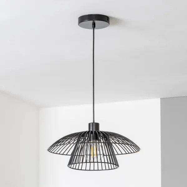 Brilagi - Lustră LED suspendată pe cablu CERIA WIRE 1xE27/40W/230V Ø 38 cm negru