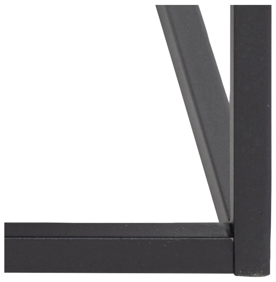 Măsuță de cafea neagră cu blat cu aspect de lemn de frasin 80x80 cm Willford – Actona