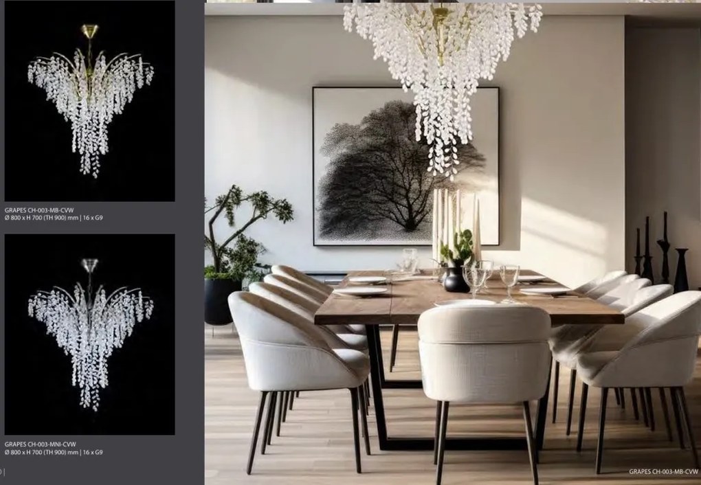 Lustra moderna cristal Bohemia design LUX GRAPES