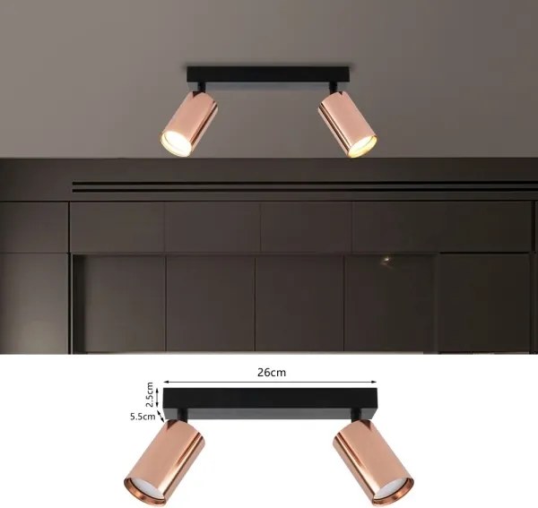 Immax NEO 08302L - Spot PUNTO 2xGU10/9W/230V roz auriu
