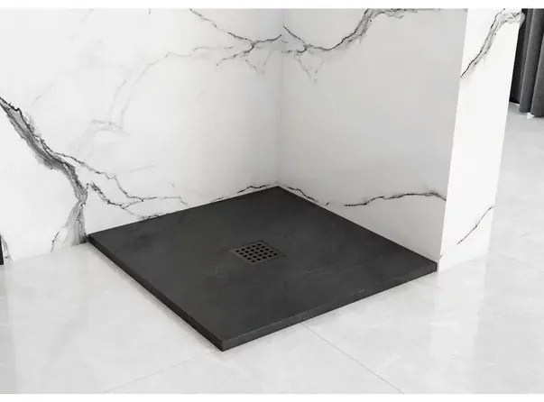 Cadita dus patrata Rea Rock 90x90 negru