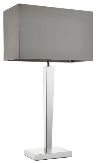 Lampă de masă MORETO 1xE27/60W/230V crom lucios/gri