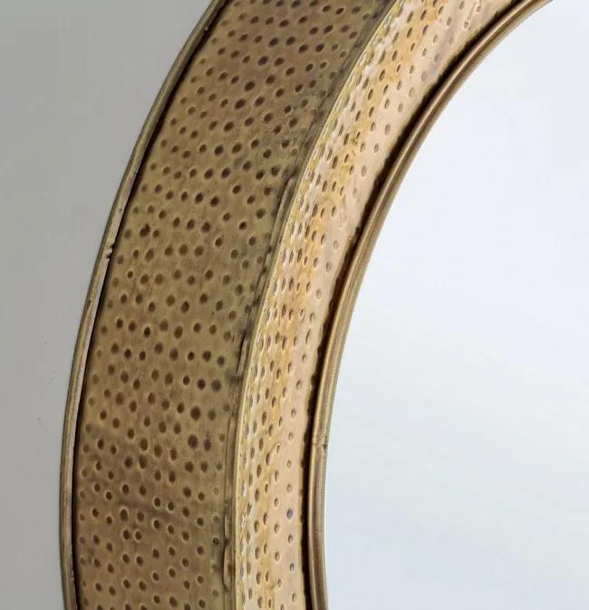 Oglinda rotunda aurie din metal, ∅ 80 cm, Adara Bizzotto