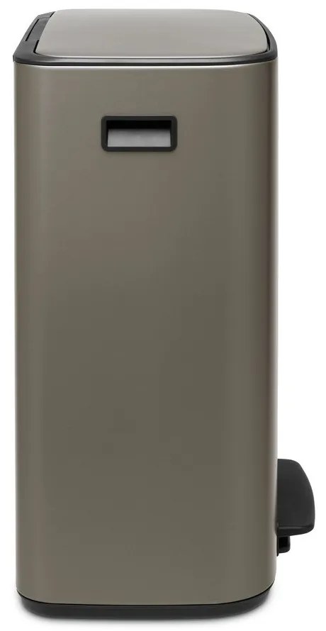 Coș de gunoi gri cu pedală din oțel 60 l Bo – Brabantia