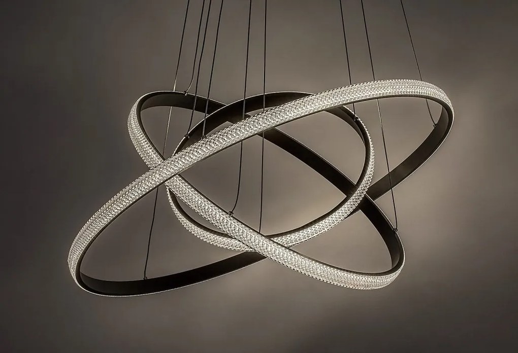 Lustra suspendata cu 3 inele LED Grete 80cm