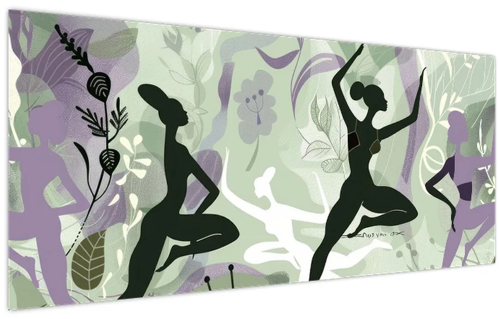 Tablou - Ilustrație de dansatori (120x50 cm)