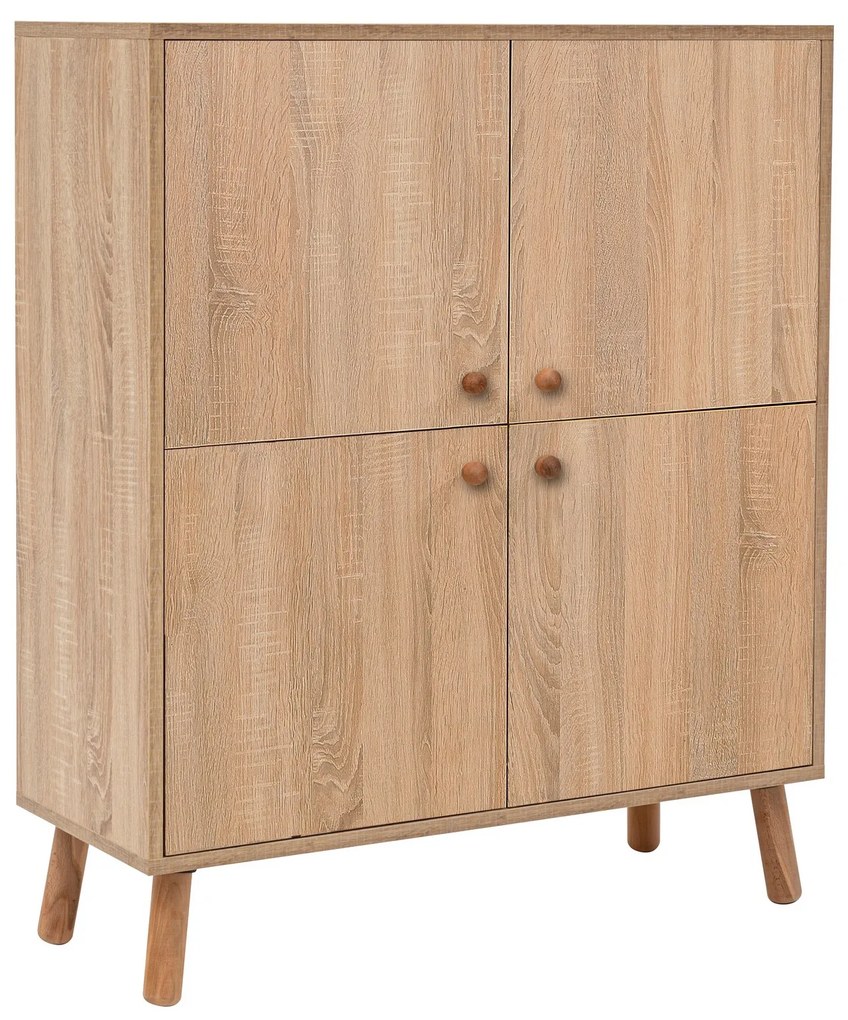 Mobilier pentru hol Maluxe 200 (Stejar sonoma + Albastru închis). 1089082