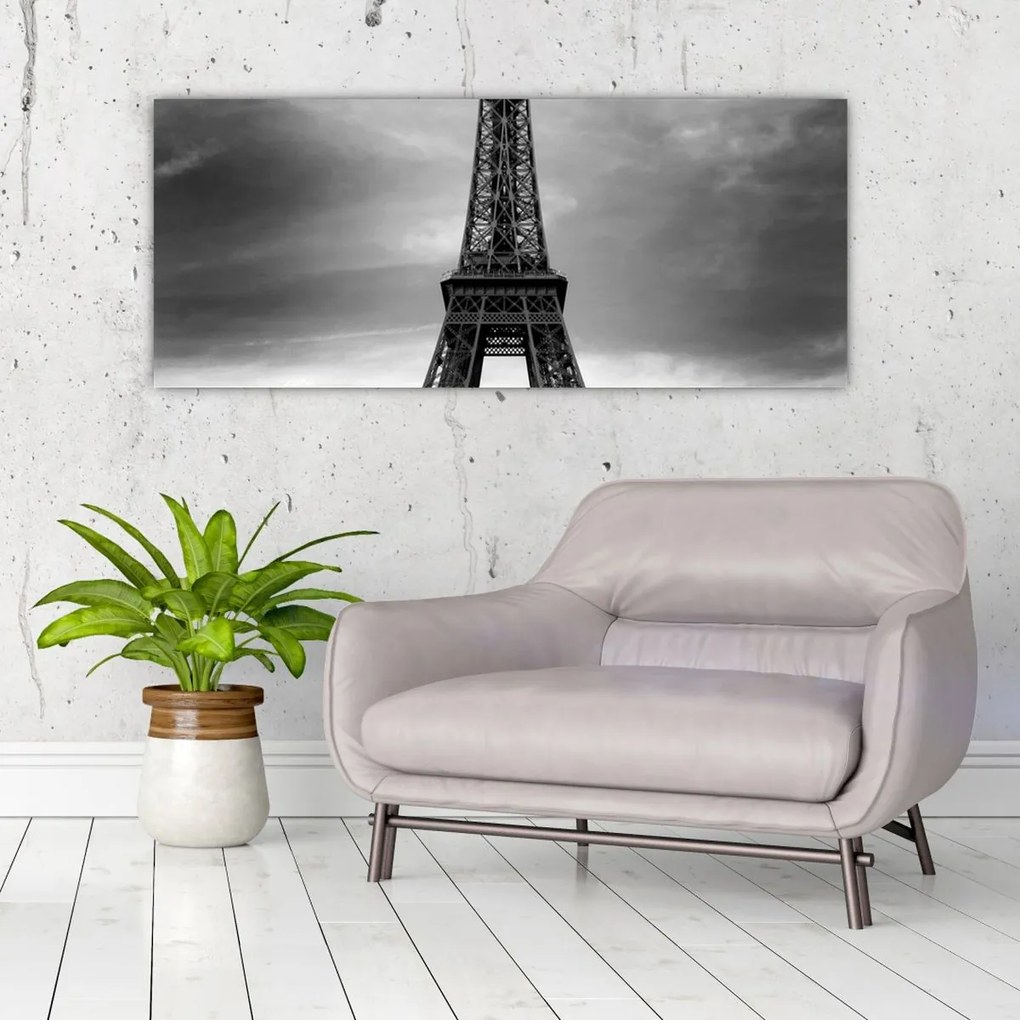 Tablou - Mașină roz în Paris (120x50 cm)