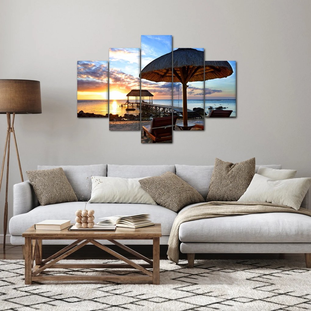 Tablou - Apus de soare în Mauritius (150x105 cm)
