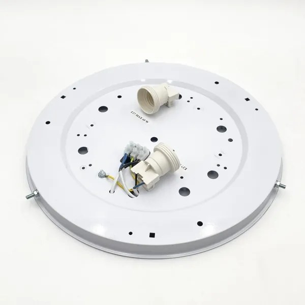 Plafonieră NATURAL, 3xE27/15W/230V, Ø 37,5 cm, pin/alb