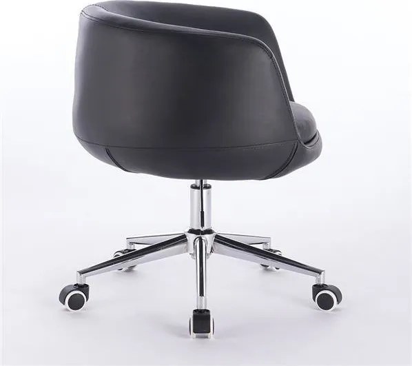 HC333K Scaun Neagră cu Bază Cromata