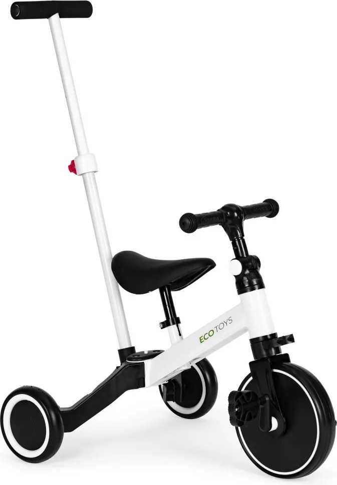 Triciclu cu trei roți cu mâner de împins 2 în 1