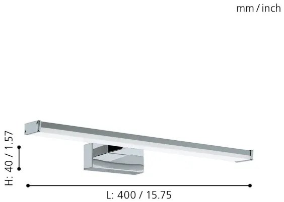 Aplică LED pentru oglindă de baie Eglo 74051 GALENZANA LED/7,4W/230V IP44 crom