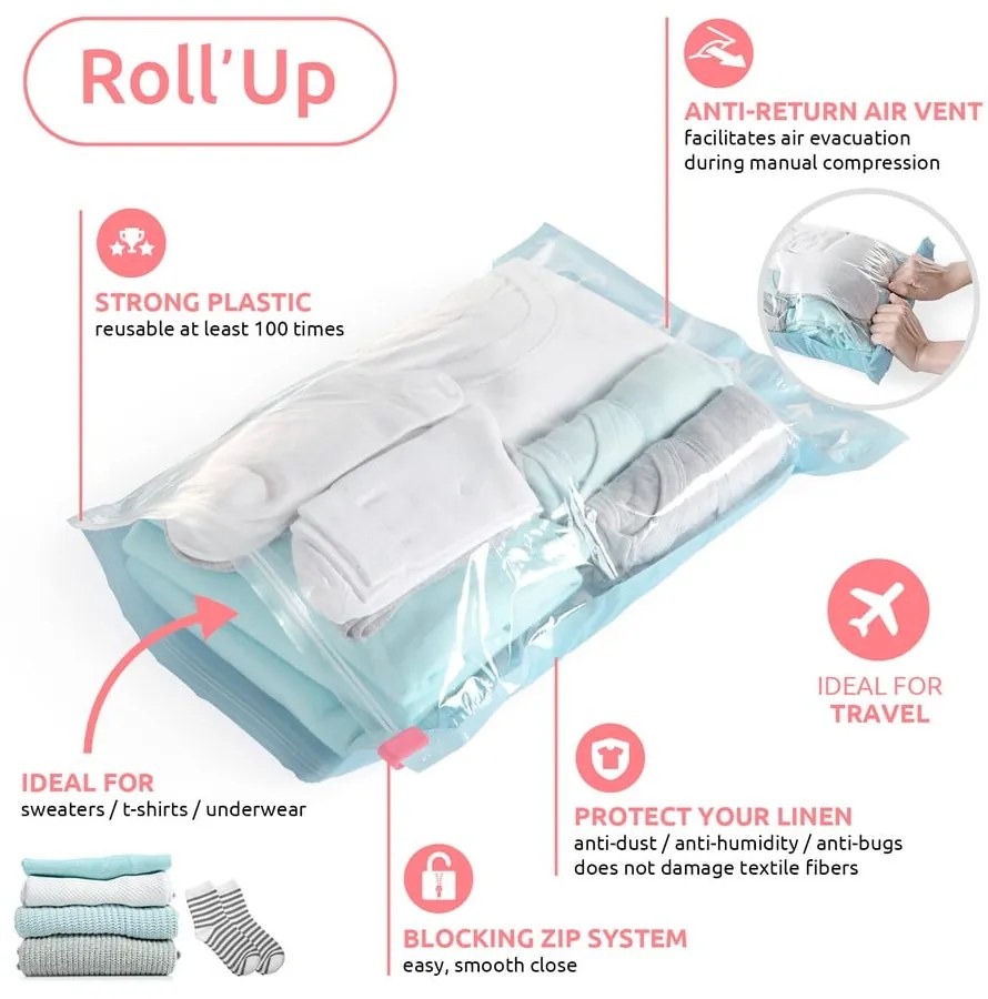 Saci de vidat 4 buc. Roll Up S – Compactor