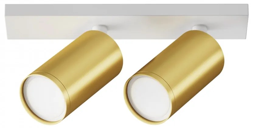Spot aplicat modern alb auriu cu 2 becuri Maytoni Focus S 