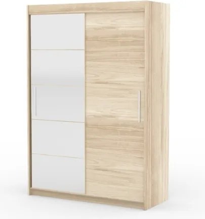 Dulap cu usi glisante si oglinda 150x215 cm, Esti, ADRK Furniture (Culoare: Antracit)