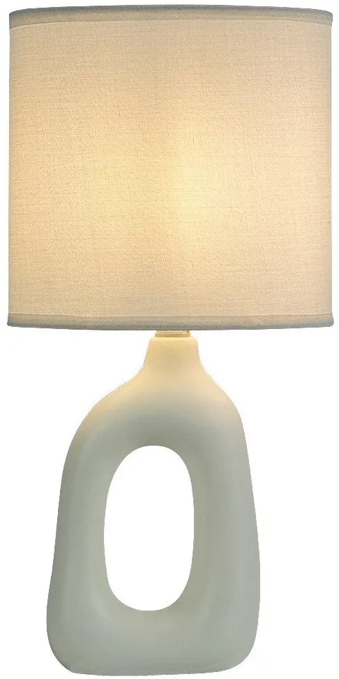 Lampa de masa ceramica alba abajur alb Sylira