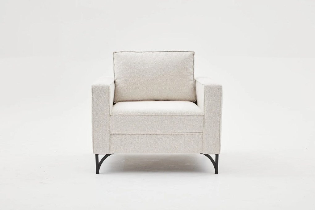 Fotoliu Berlin - Cream, Black