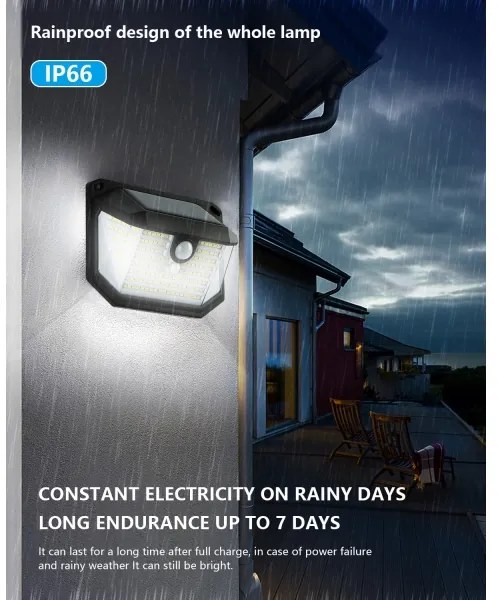 Aplică LED solară cu senzor LED/4W/5,5V IP65 Immax 08486L