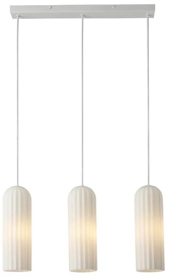 Lustra suspendata design nordic Miella 3L alb