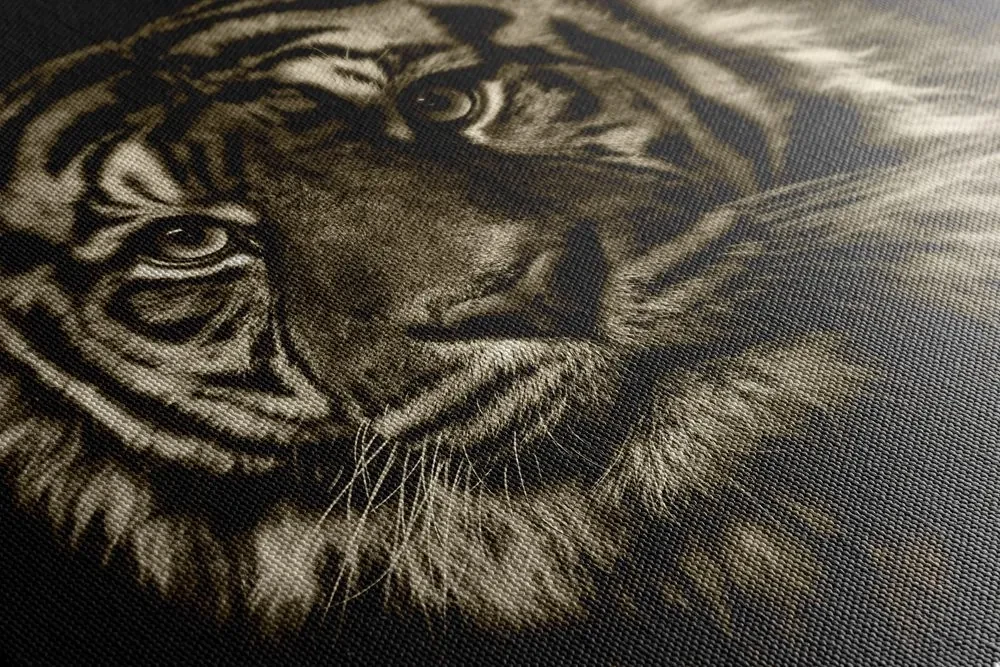 Tablou tigru în design sepia