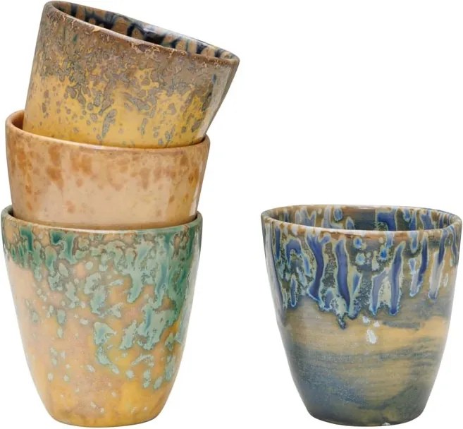Set 4 cesti de cafea, din ceramica, Intense