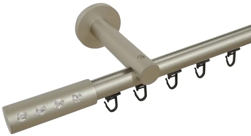Galerie simpla prindere perete teava profil 19 mm allure crom mat (Alege marime: 400 cm)