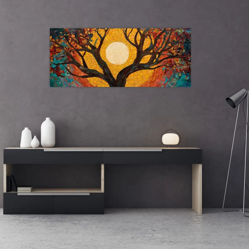 Tablou - Soarele în coroana arborelui vieții (120x50 cm)