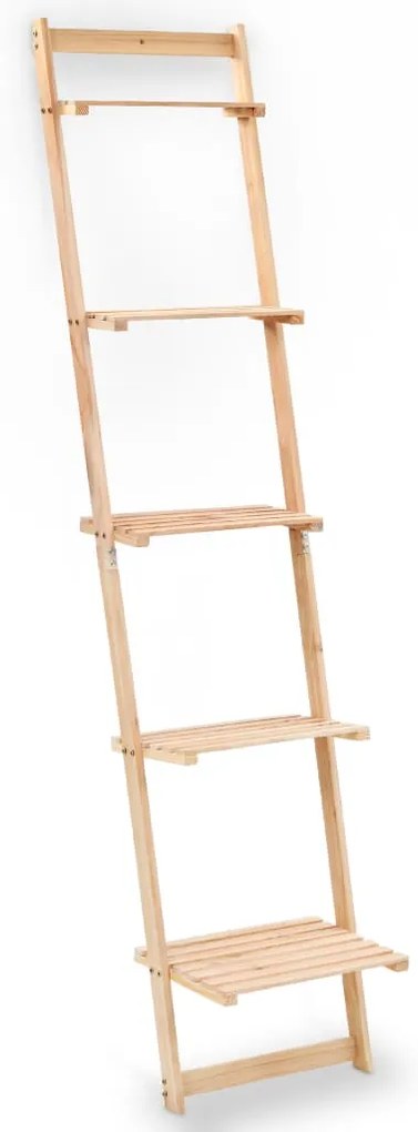 vidaXL Raft de perete tip scară, lemn de cedru, 41,5 x 30 x 176 cm