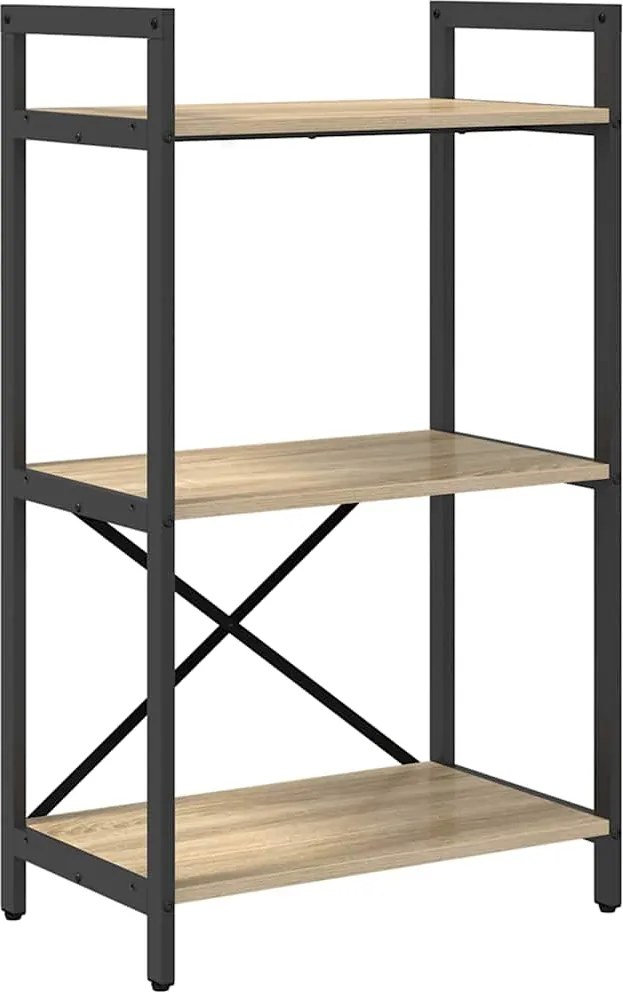 vidaXL Raft pentru cărți Stejar Sonoma 56 x 34 x 96 cm Lemn compozit