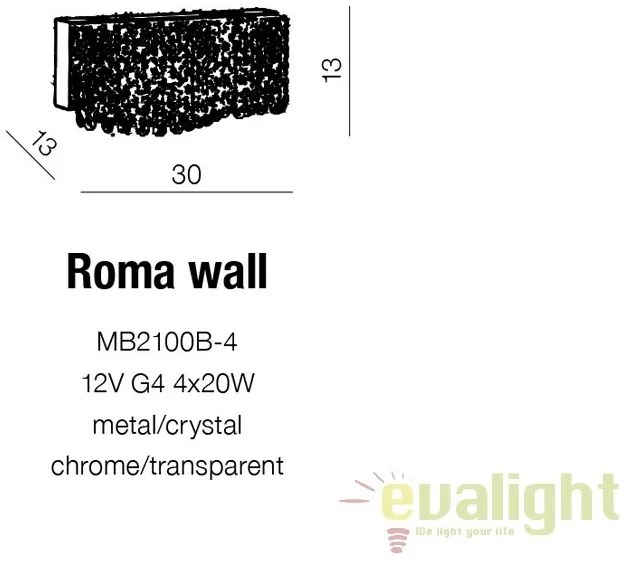 Aplica perete moderna design elegant Roma