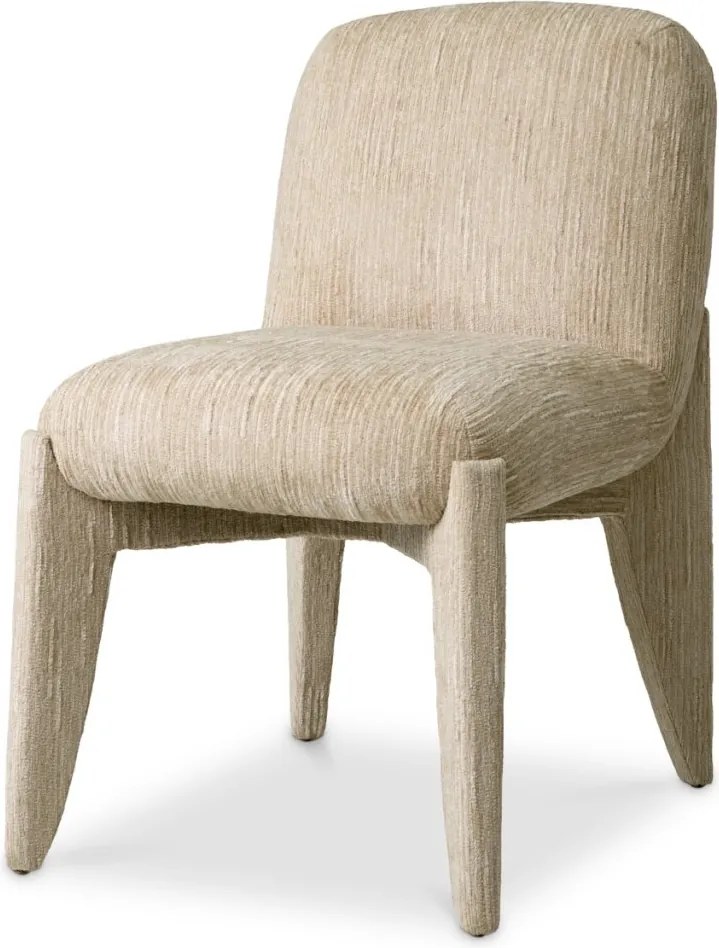 Scaun dining tapitat LUX Marius, Terren natural