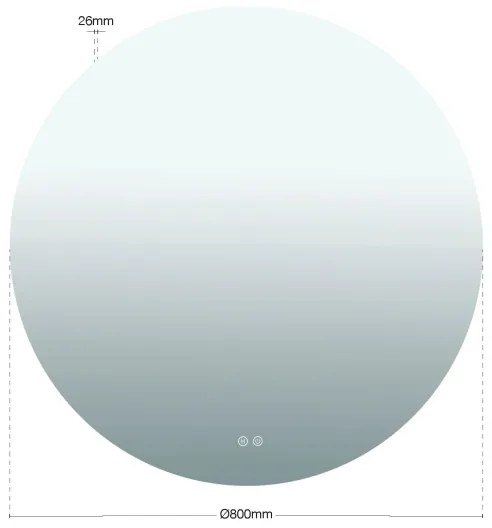 Orion - Oglindă FOCUS cu iluminare LED integrată, 27W, 230V, 3000/4200/6000K, Ø 80 cm, IP44