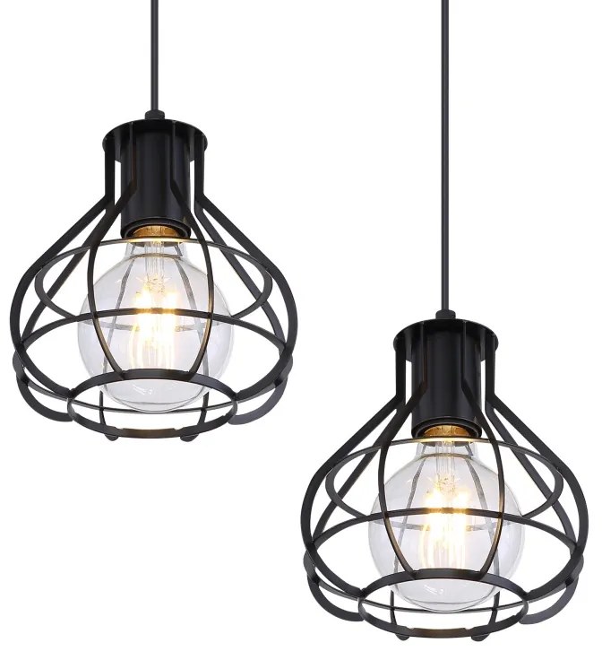 Lustra cu 4 pendule design modern Clastra negru 15388-4D GL