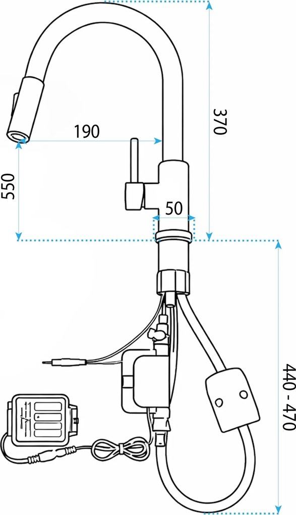 Baterie de bucătărie Rea Fresh Touch Black Matt
