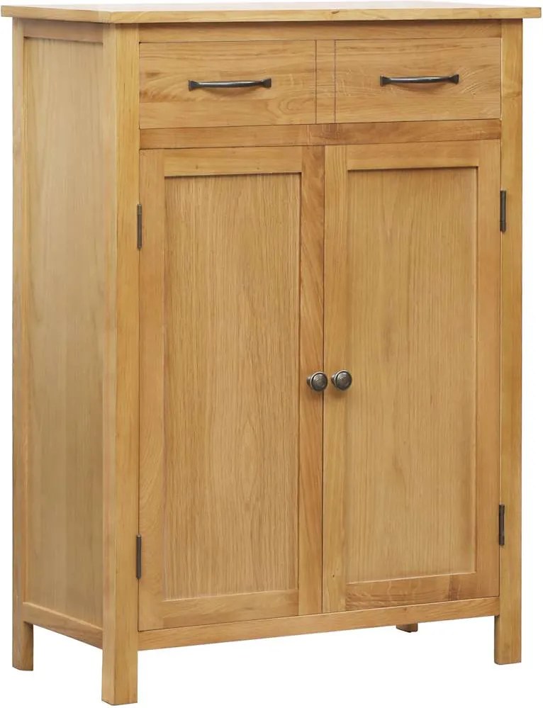 vidaXL Dulap de pantofi, 76 x 37 x 105 cm, lemn masiv de stejar