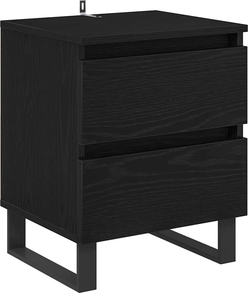 vidaXL Dulap de noapte Stejar Negru 40 x 35 x 50 cm Lemn compozit