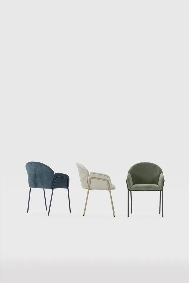 Set de scaune de sufragerie verde 2 buc. tapițat Aslin – MOME