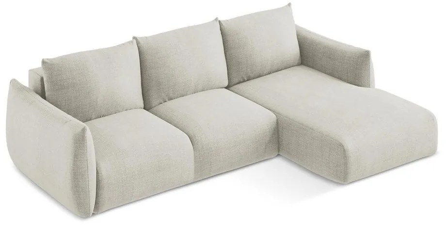 Colțar bej extensibil (cu colț pe partea dreaptă/cu șezlong) Leila – Makamii