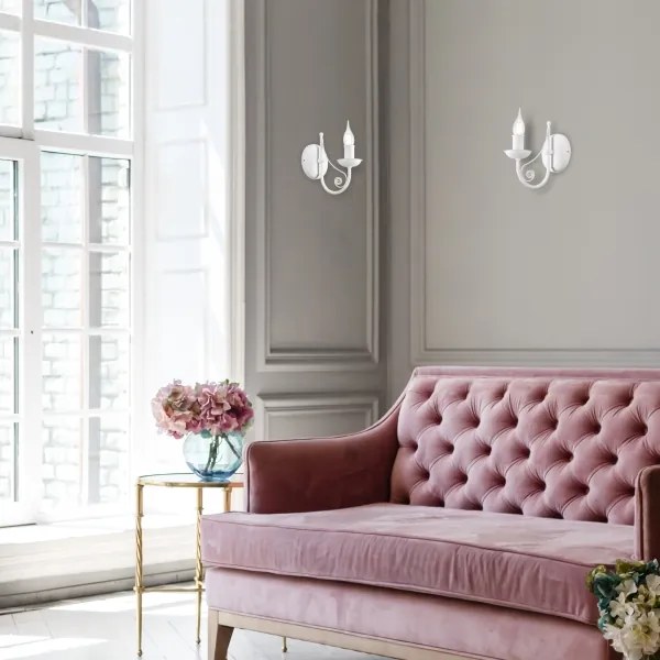 Lampă de perete DONATO 1xE14/40W/230V alb