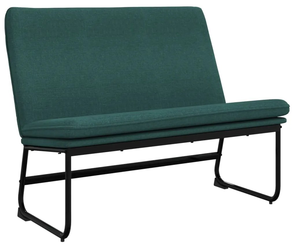 351325 vidaXL Bancă, verde închis, 100x75x76 cm, material textil