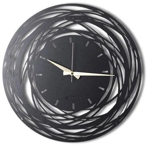 Ceas de perete Timeless Zone, Negru, 70 x 70 cm