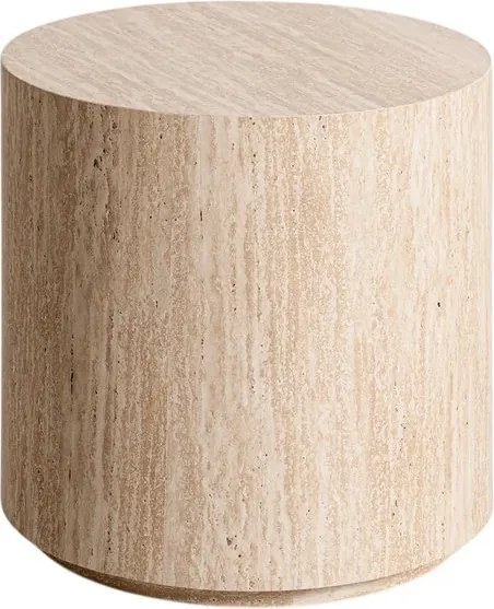 Măsuță de cafea rotundă Novula 45 cm - travertin