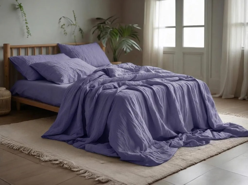 Lenjerie de pat MUSSARI muselina mov deschis Dimensiunile lenjeriei: 70 x 90 cm | 140 x 200 cm