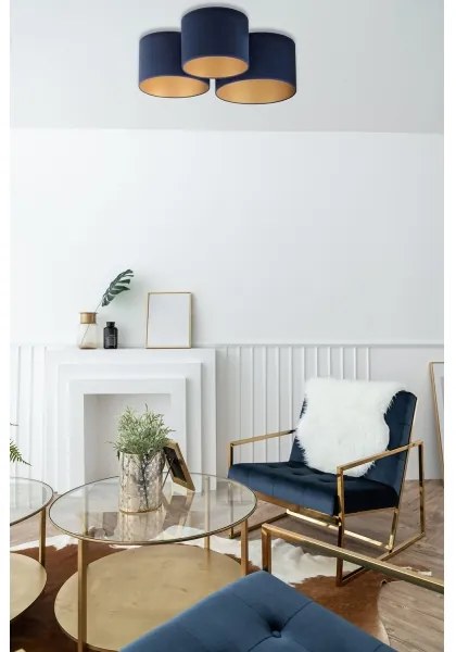 Duolla - Plafonieră ROLLER TRIO 3xE27/60W/230V albastru