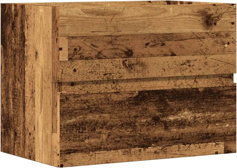 vidaXL Dulap pentru baie, lemn vechi, 60x38,5x45 cm, lemn prelucrat